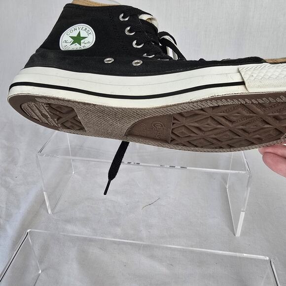 Converse Chuck Taylor All Star Hi Men's 11 Black Tan Double Fold Down 104319F - Picture 15 of 16